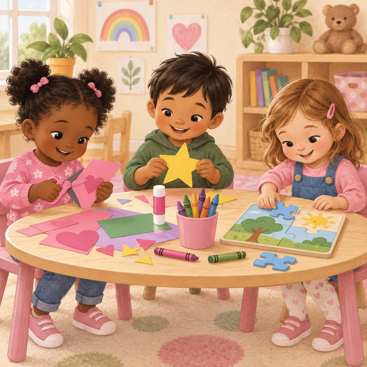 Illustration of preschool learning through play